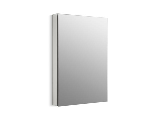 Catalan 24-1/8'' W x 36-1/8'' H aluminum single-door medicine cabinet with 107 degree hinge