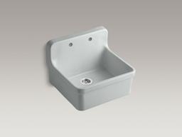 Kohler GilfordE 24'' top-/wall-mount single-bowl farmhouse kitchen sink - White - image 4
