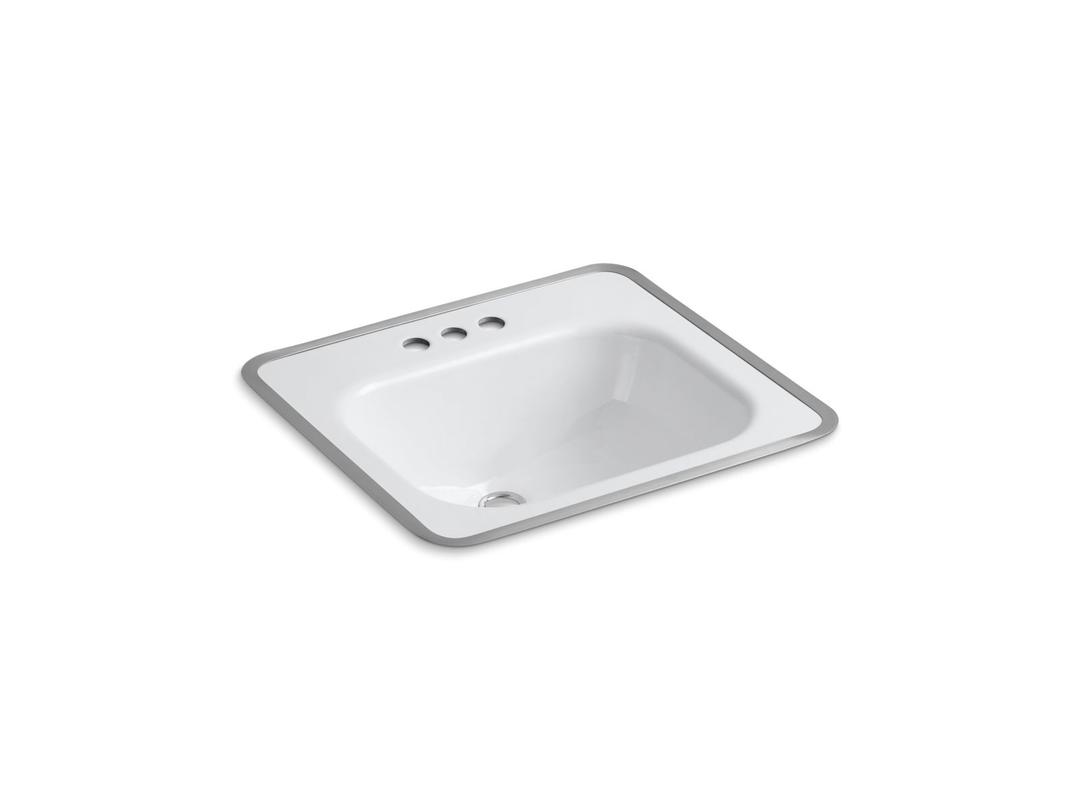Kohler Tahoe 20'' rectangular drop-in bathroom sink - White by Kohler