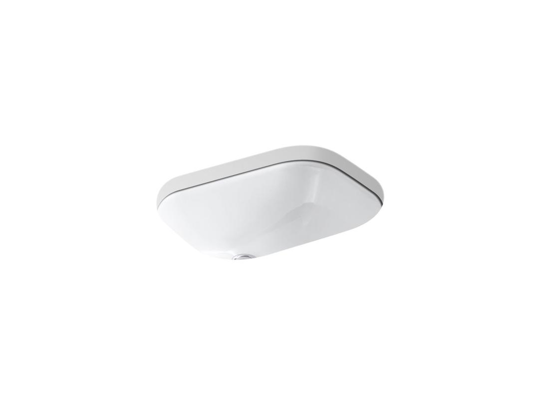 Kohler Tahoe 20'' rectangular undermount bathroom sink - White by Kohler