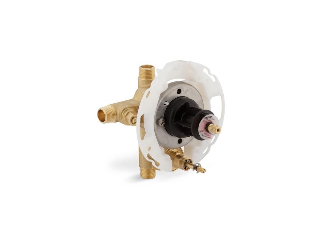 Kohler Rite-Temp 1/2'' pressure-balancing valve with push-button diverter and screwdriver stops - Not Applicable by Kohler