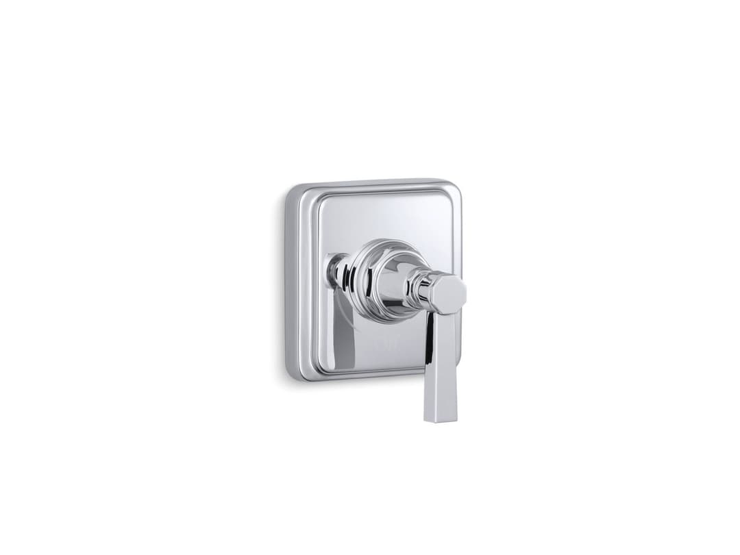 Kohler Pinstripe Pure MasterShower volume control valve trim with lever handle - Polished Chrome by Kohler