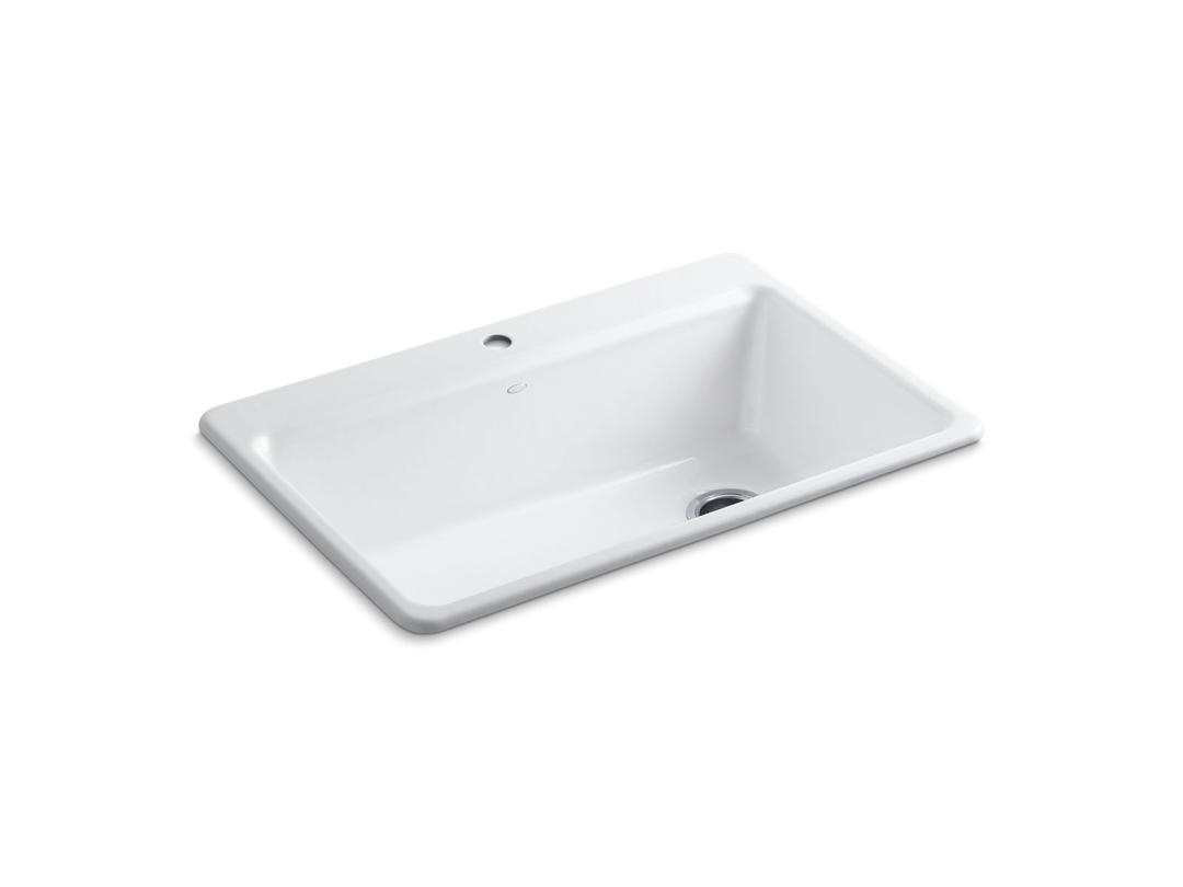 Kohler | Riverby | Drop In Kitchen Sink - White by Kohler