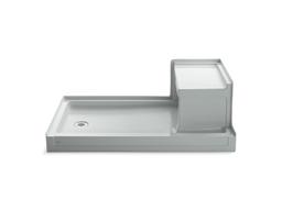 Kohler Tresham 60'' x 36'' alcove shower base, left drain - Ice Grey - image 1