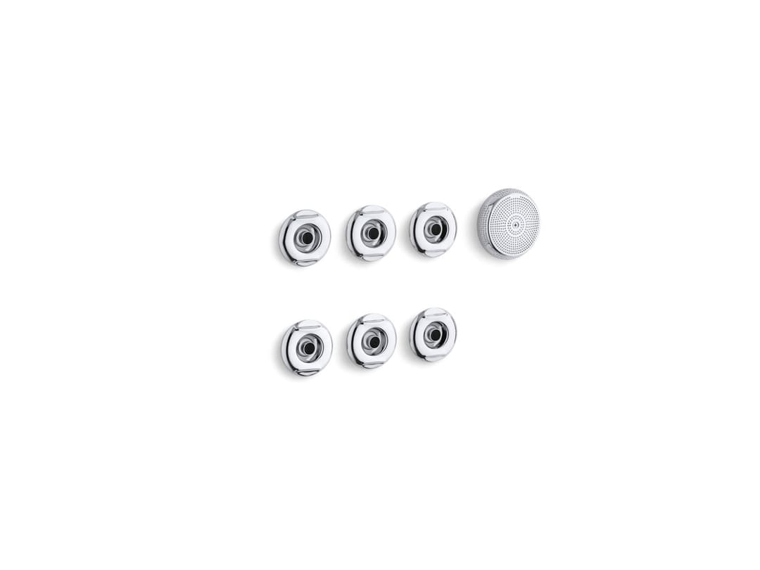 Kohler Flexjet Whirlpool trim kit with six jets - Polished Chrome by Kohler