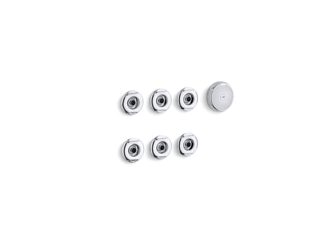 Kohler Flexjet Whirlpool trim kit with six jets - Polished Chrome