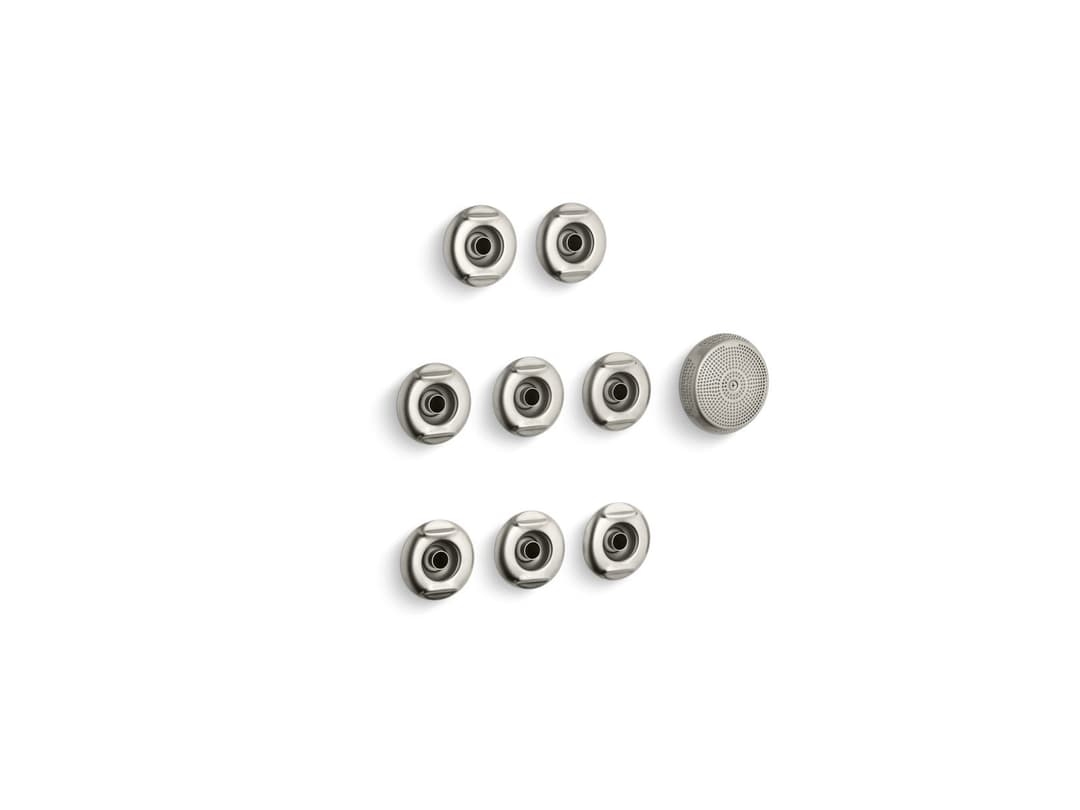 Kohler Flexjet Whirlpool trim kit with eight jets - Vibrant Brushed Nickel by Kohler