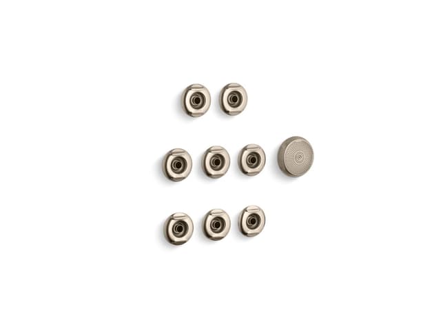 Kohler Flexjet Whirlpool trim kit with eight jets - Vibrant Brushed Bronze