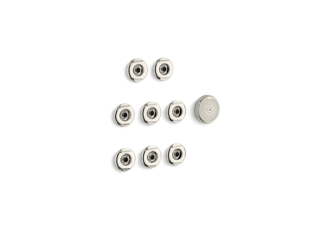Kohler Flexjet Whirlpool trim kit with eight jets - Vibrant Polished Nickel by Kohler