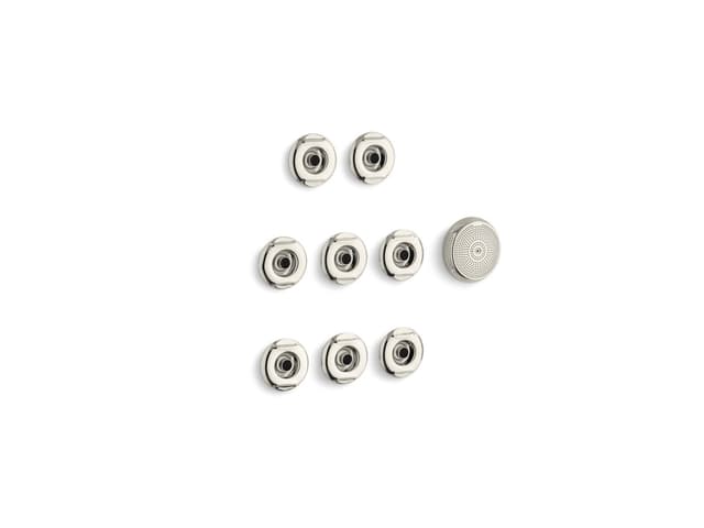 Kohler Flexjet Whirlpool trim kit with eight jets - Vibrant Polished Nickel