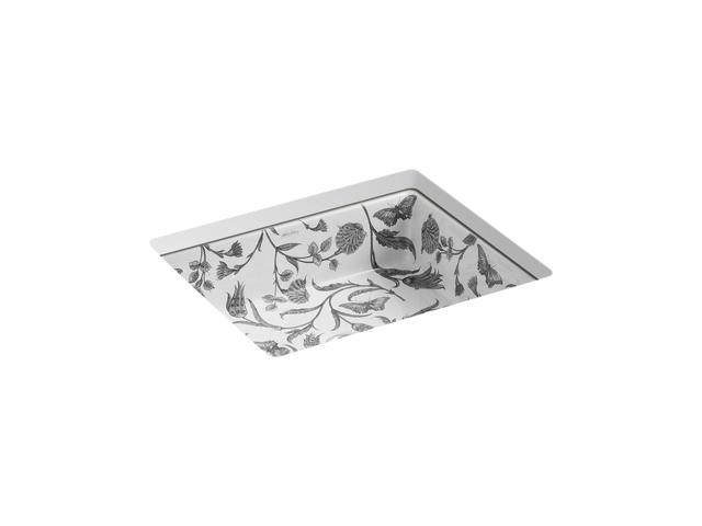 Botanical StudyE Kathryn 19-3/4'' rectangular undermount bathroom sink, no overflow