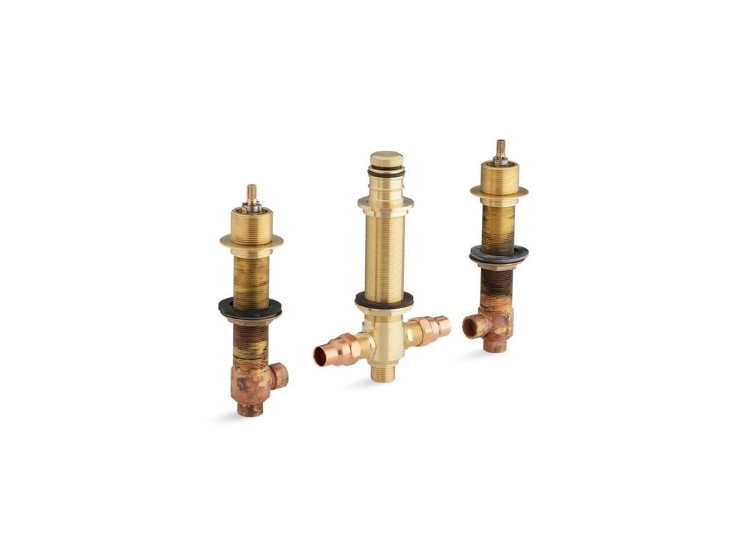 1/2'' ceramic high-flow valve system with diverter for finished-deck or rim-mount installation only by Kohler