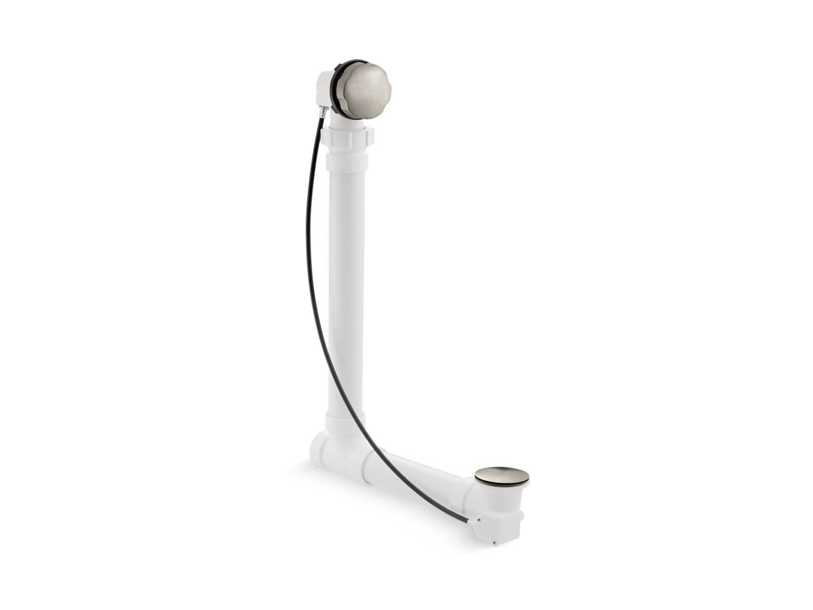 Kohler Clearflo Cable bath drain with PVC tubing - Vibrant Brushed Nickel by Kohler