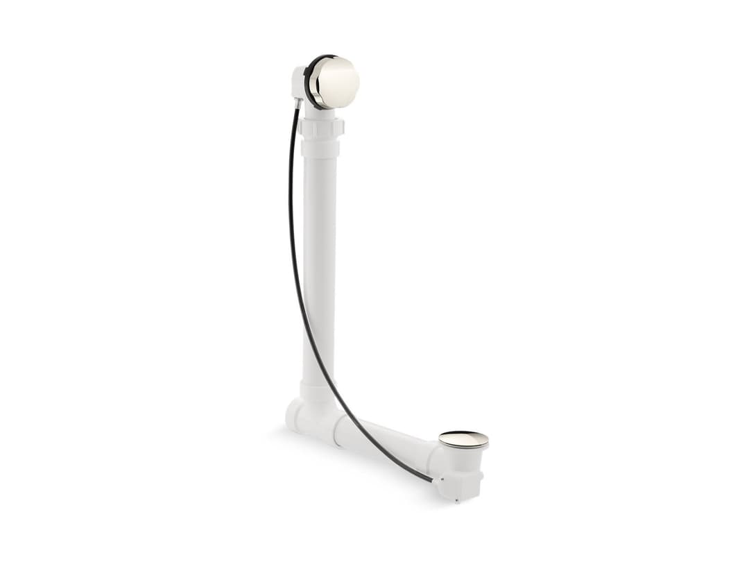 Kohler Clearflo Cable bath drain with PVC tubing - Vibrant Polished Nickel by Kohler