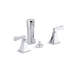 Kohler Memoirs Stately Vertical spray bidet faucet with Deco lever handles - Vibrant Brushed Nickel - image 2