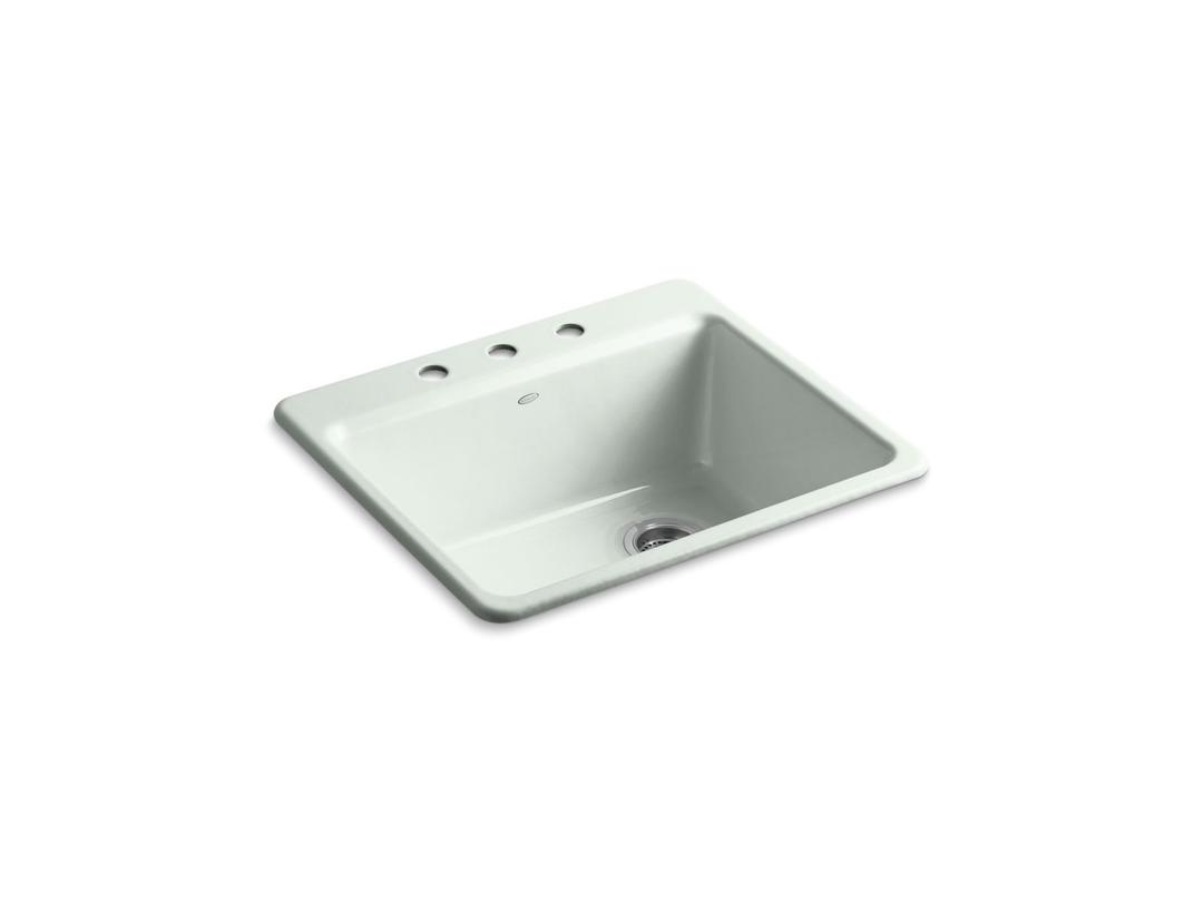 Kohler Riverby 25'' top-mount single-bowl kitchen sink - Sea Salt by Kohler