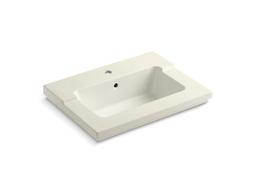 Kohler Tresham vanity-top bathroom sink with single faucet hole - Biscuit - image 1