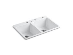 33'' top-mount double-bowl kitchen sink - image 2