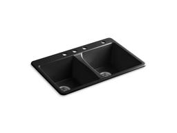 33'' top-mount double-bowl kitchen sink - image 1