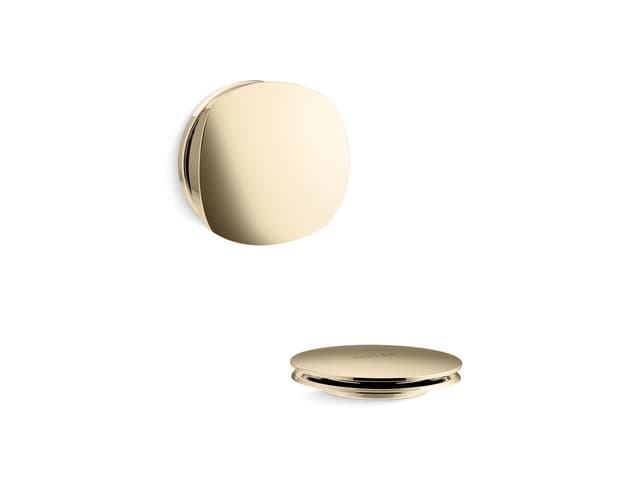Kohler PureFloE Rotary-turn bath drain trim - Vibrant French Gold