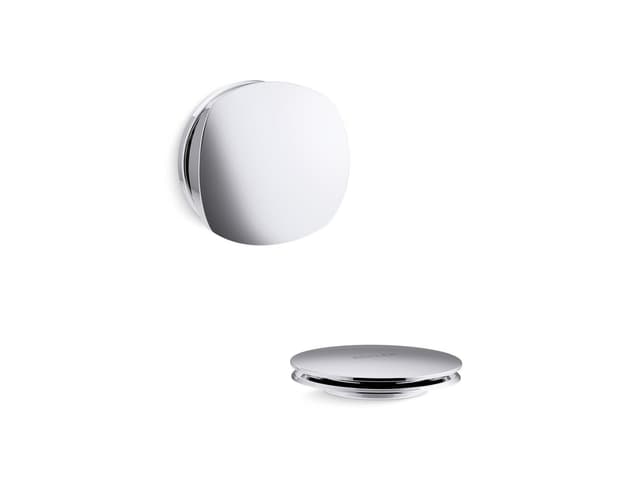 Kohler PureFloE Rotary-turn bath drain trim - Polished Chrome