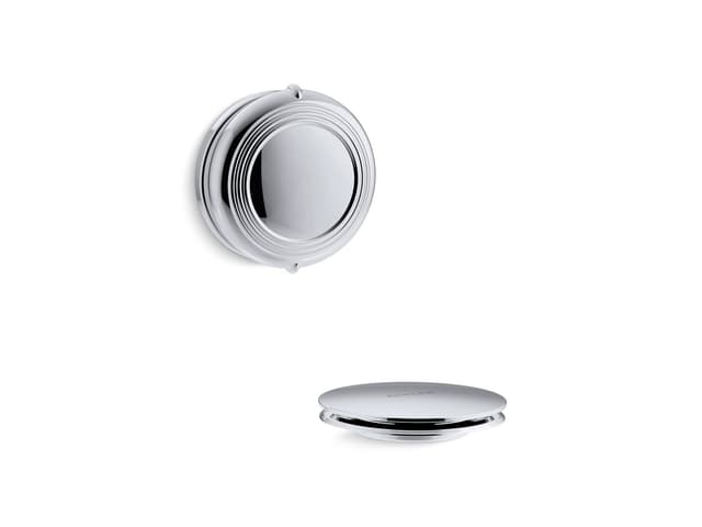 Kohler PureFloE Traditional rotary-turn bath drain trim - Polished Chrome