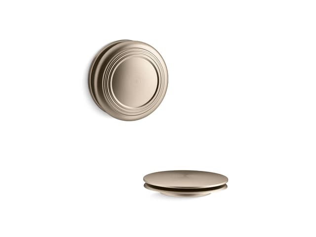 Kohler PureFloE Traditional push-button bath drain trim - Vibrant Brushed Bronze