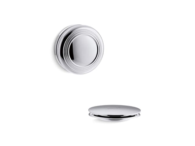 Kohler PureFloE Traditional push-button bath drain trim - Polished Chrome