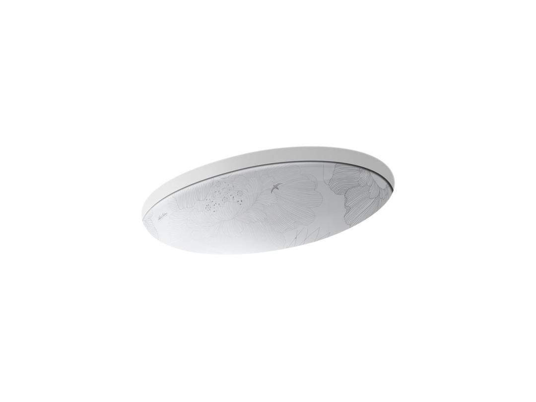 Empress BouquetE Vintage 24'' oval undermount bathroom sink by Kohler