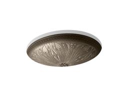 Kohler Lilies Lore 17-1/2'' oval undermount bathroom sink, no overflow - Medium Patina - image 1
