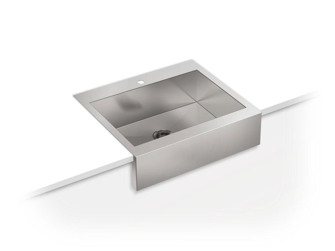 Kohler VaultE 29-3/4'' x 24-5/16'' x 9-5/16'' top-mount single-bowl stainless steel farmhouse kitchen sink for 30'' cabinet - Not Applicable by Kohler