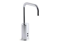 Kohler Gooseneck Centerset commercial lavatory faucet with 1.5 gpm spray, flexible connections and 5'' lever handle, drain not included and lift-rod hole - Polished Chrome - image 1