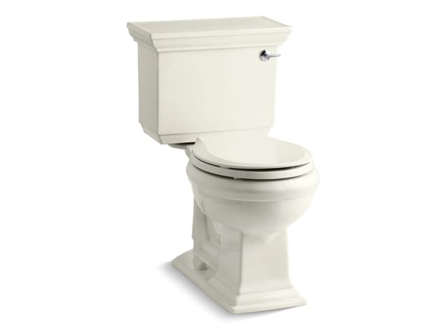 Kohler Memoirs Stately Two-piece round-front toilet, 1.28 gpf - Biscuit