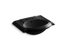 Kohler Devonshire 24-1/4'' Rectangular Pedestal Bathroom Sink - Black - image 1