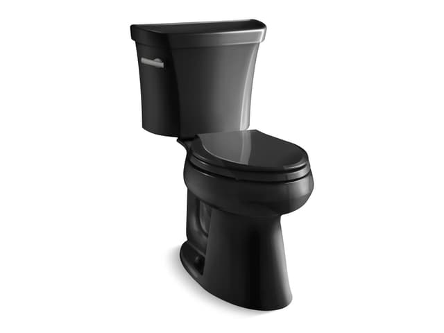 Kohler Highline Two-piece elongated toilet, 1.28 gpf - Black