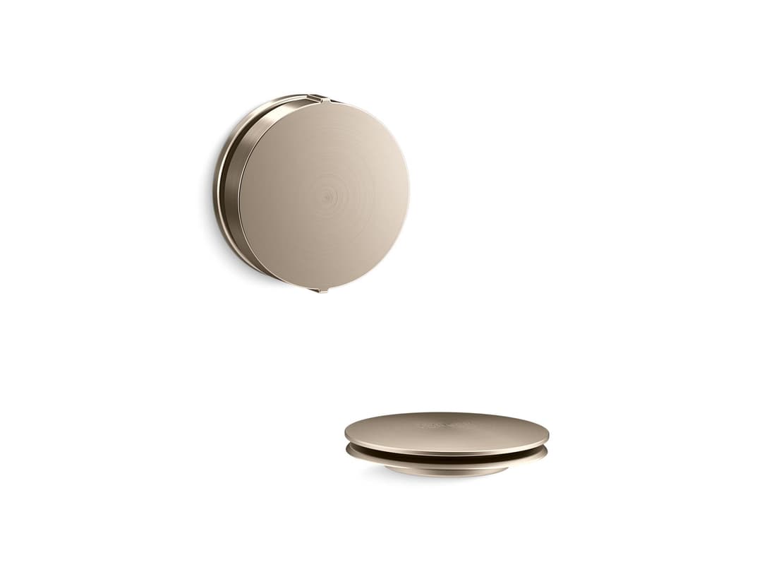 Kohler PureFloE Rotary-turn bath drain trim - Vibrant Brushed Bronze by Kohler