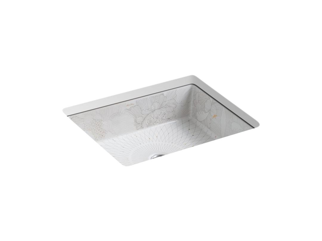 Empress BouquetE Kathryn 19-3/4'' square undermount bathroom sink, no overflow by Kohler