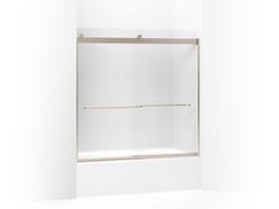 Kohler Levity Sliding bath door, 59-3/4'' H x 56-5/8 - 59-5/8'' W, with 1/4'' thick Frosted glass - Bright Silver - image 2
