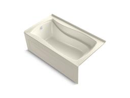 Kohler Mariposa 66'' x 36'' integral apron Heated BubbleMassageE air bath with left-hand drain - Biscuit - image 1