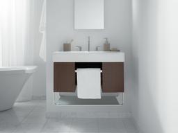 Catalan 15'' W x 36-1/8'' H aluminum single-door medicine cabinet with 107 degree hinge - image 2