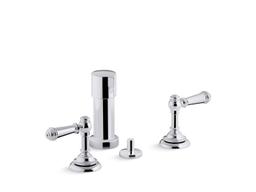 Artifacts Widespread bidet faucet with lever handles - Polished Chrome - image 1