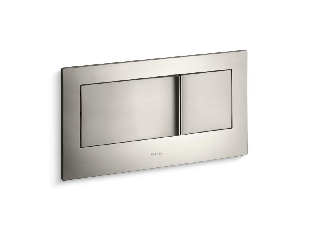 Kohler Veil Flush actuator plate for 2''x6'' in-wall tank and carrier system - Vibrant Brushed Nickel by Kohler