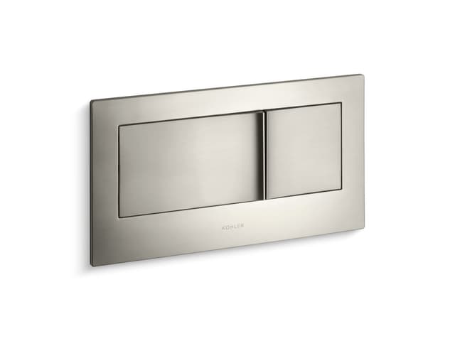 Kohler Veil Flush actuator plate for 2''x6'' in-wall tank and carrier system - Vibrant Brushed Nickel