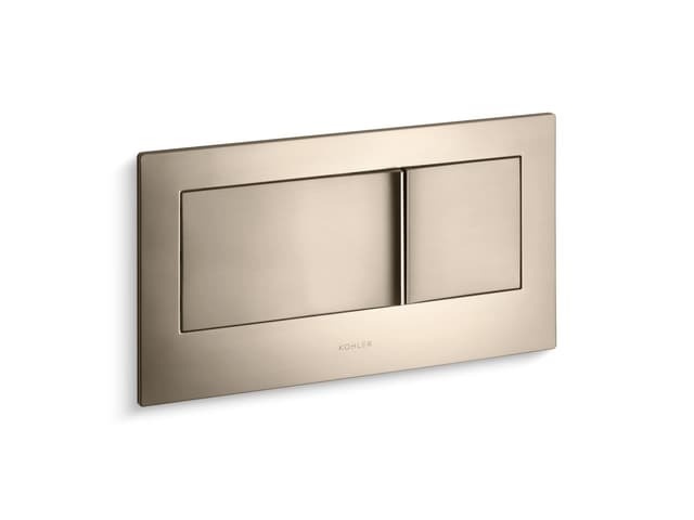 Kohler Veil Flush actuator plate for 2''x6'' in-wall tank and carrier system - Vibrant Brushed Bronze