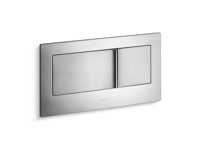 Kohler Veil Flush actuator plate for 2''x6'' in-wall tank and carrier system - Brushed Chrome