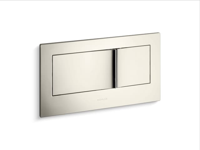 Kohler Veil Flush actuator plate for 2''x6'' in-wall tank and carrier system - Vibrant Polished Nickel