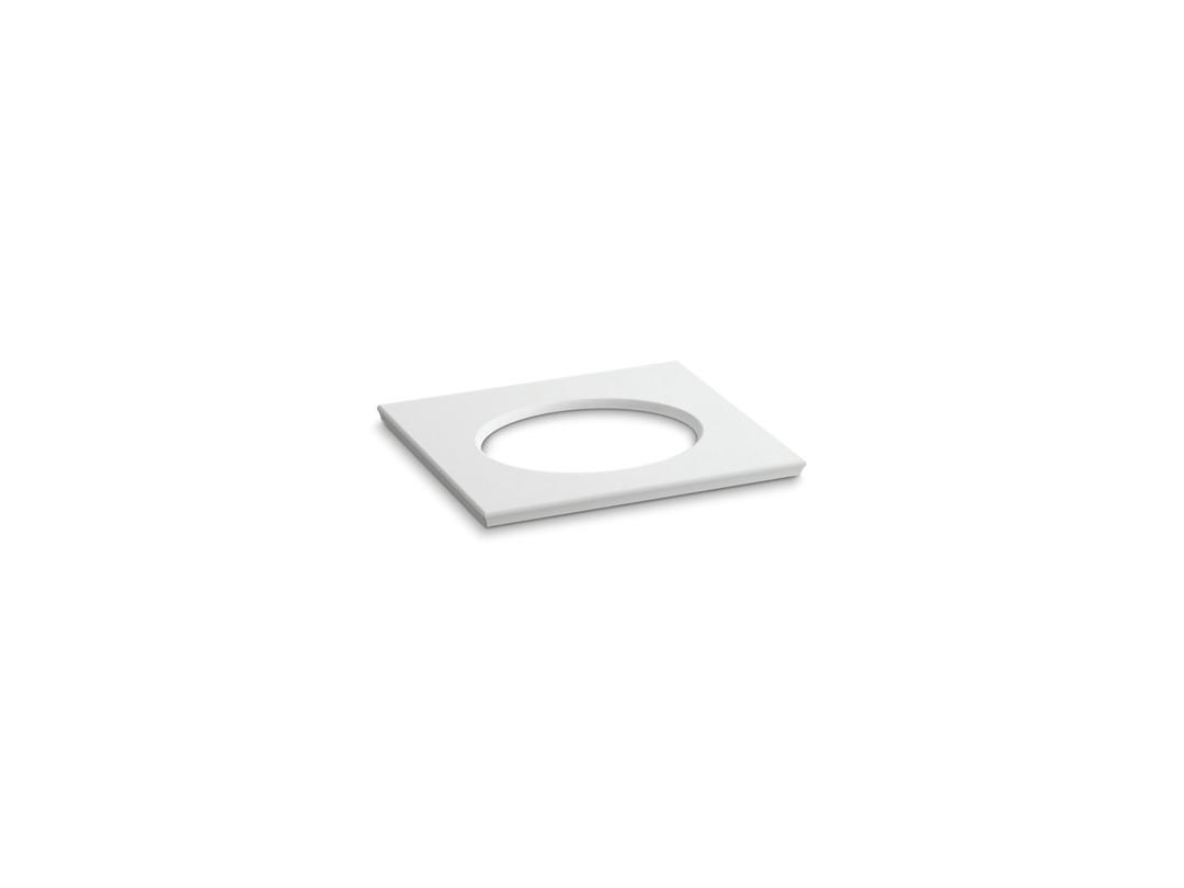 Kohler Solid/Expressions 25'' vanity-top with single Verticyl oval cutout - White Expressions by Kohler