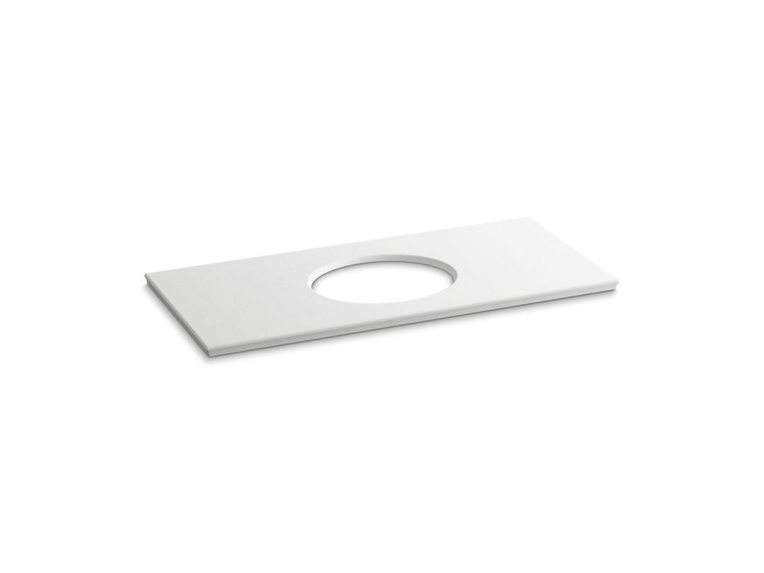 Kohler Solid/Expressions 49'' vanity-top with single Verticyl oval cutout - White Expressions by Kohler