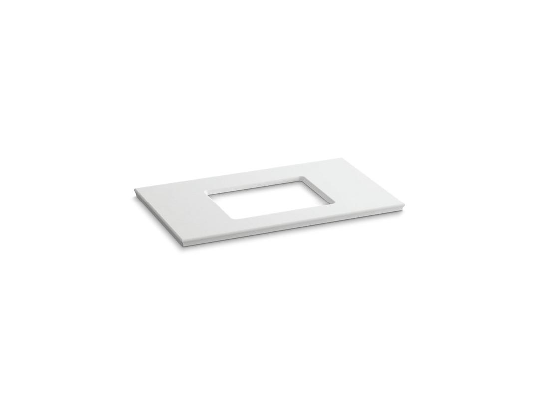 Kohler Solid/Expressions 37'' vanity-top with single Verticyl rectangular cutout - White Expressions by Kohler