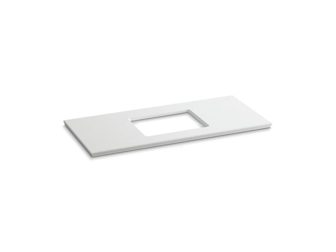 Kohler Solid/Expressions 49'' vanity-top with single Verticyl rectangular cutout - White Expressions by Kohler
